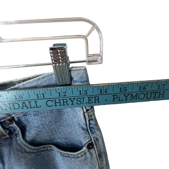 Abercrombie & Fitch Denim Super Skinny Jeans Sz 28x32 90s Light Wash Raw Hem - Picture 11 of 14